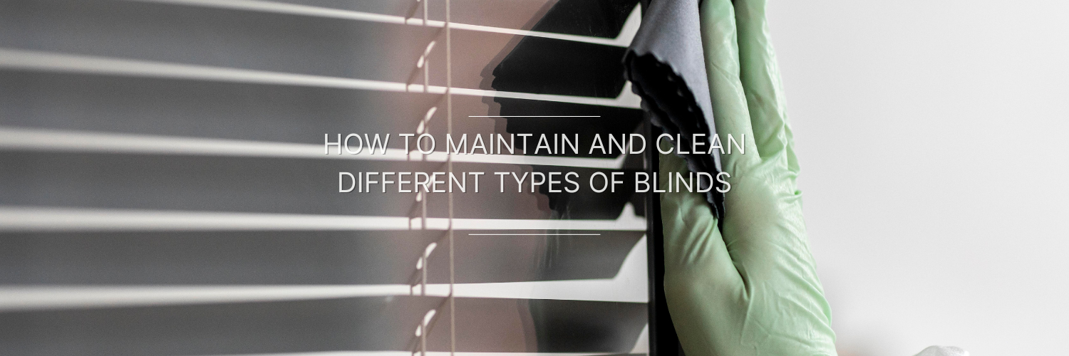 A person cleaning blinds