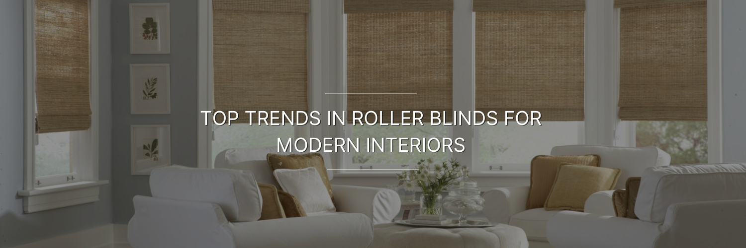 beige color roller blinds in a living room