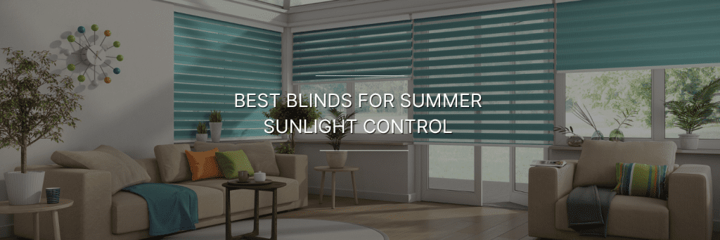 green color aluminium blinds in a living room