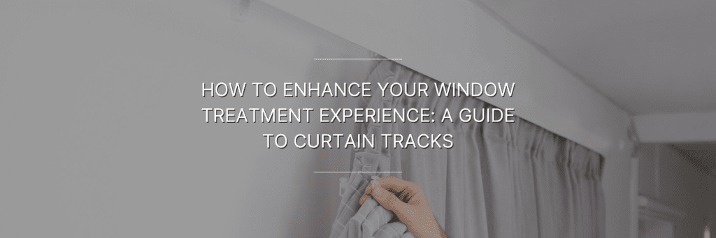 A person hanging curtains on a white ceiling mounted track,