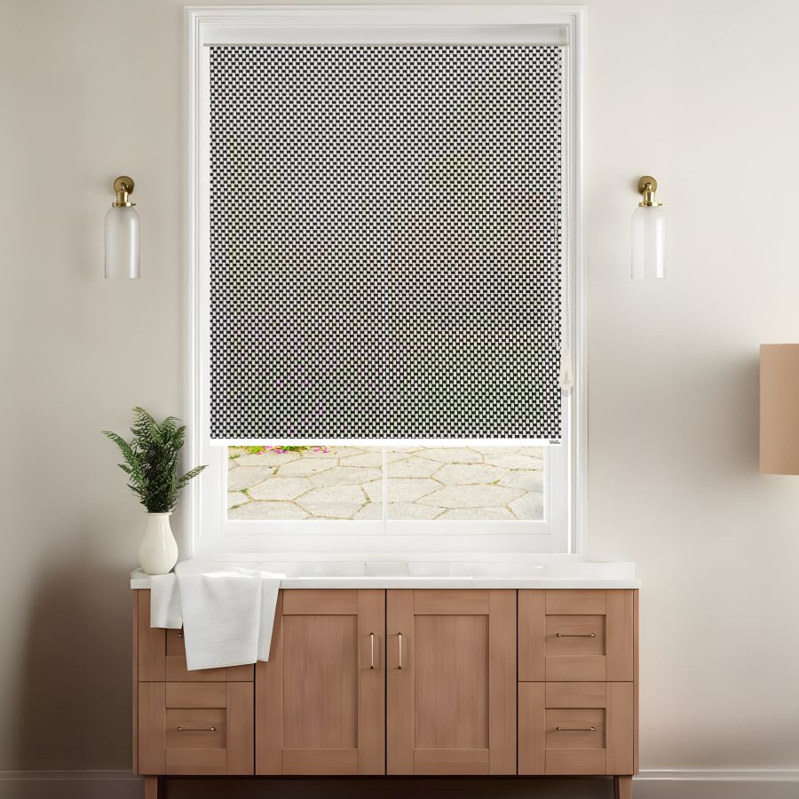 Roller Blinds - Screen Classic 5% III(562 Black White)