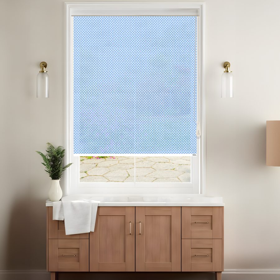 Roller Blinds - Screen Classic 5% III(561 White Blue)