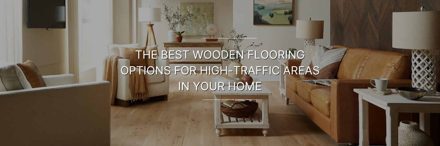 Cozy living room with wooden flooring, elegant furniture, and natural light, showcasing stylish decor ideas for high-traffic areas.