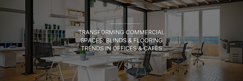 Modern office space featuring stylish furnishings and natural light, highlighting trends in blinds and flooring for commercial environments.