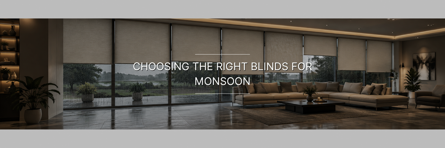 roller blinds in living room