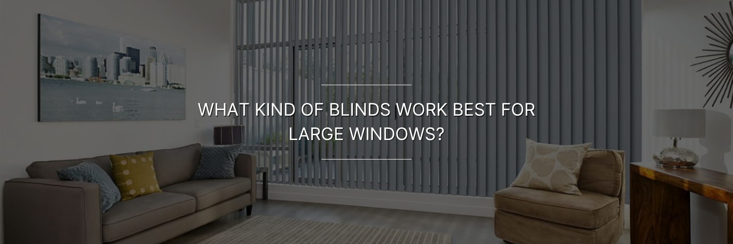 white vertical blinds in a living room